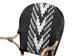Wallis Modern French Two-Tone Black and White Weaving and Natural Rattan Indoor Dining Chair FredCo