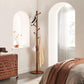 Walnut Color Coat Rack with 7 Rounded Hooks FredCo