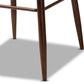Walter Mid-Century Contemporary Grey Velvet Fabric Upholstered and Walnut Finished 4-Piece Bar Stool Set FredCo
