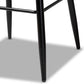 Walter Mid-Century Contemporary Tan Faux Leather Upholstered and Black Metal 4-Piece Bar Stool Set FredCo
