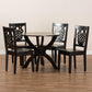Wanda Modern and Contemporary Transitional Dark Brown Finished Wood 5-Piece Dining Set FredCo