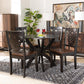 Wanda Modern and Contemporary Transitional Two-Tone Dark Brown and Walnut Brown Finished Wood 5-Piece Dining Set FredCo
