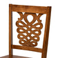 Wanda Modern and Contemporary Transitional Walnut Brown Finished Wood 5-Piece Dining Set FredCo