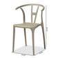 Warner Modern and Contemporary Beige Plastic 4-Piece Dining Chair Set FredCo