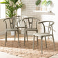 Warner Modern and Contemporary Beige Plastic 4-Piece Dining Chair Set FredCo