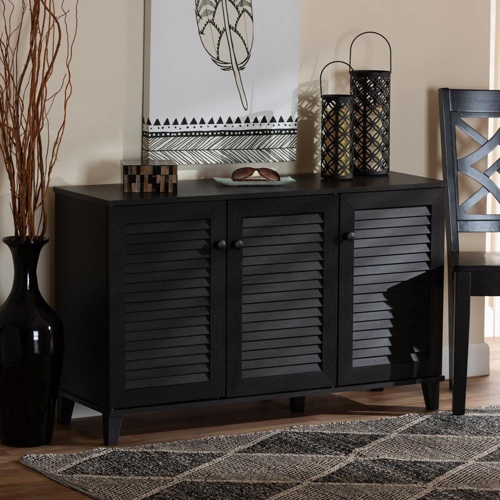 Warren Espresso Shoe-Storage Cabinet FredCo