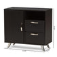 Warwick Modern and Contemporary Espresso Brown Finished Wood Sideboard FredCo