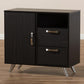 Warwick Modern and Contemporary Espresso Brown Finished Wood Sideboard FredCo