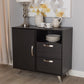Warwick Modern and Contemporary Espresso Brown Finished Wood Sideboard FredCo