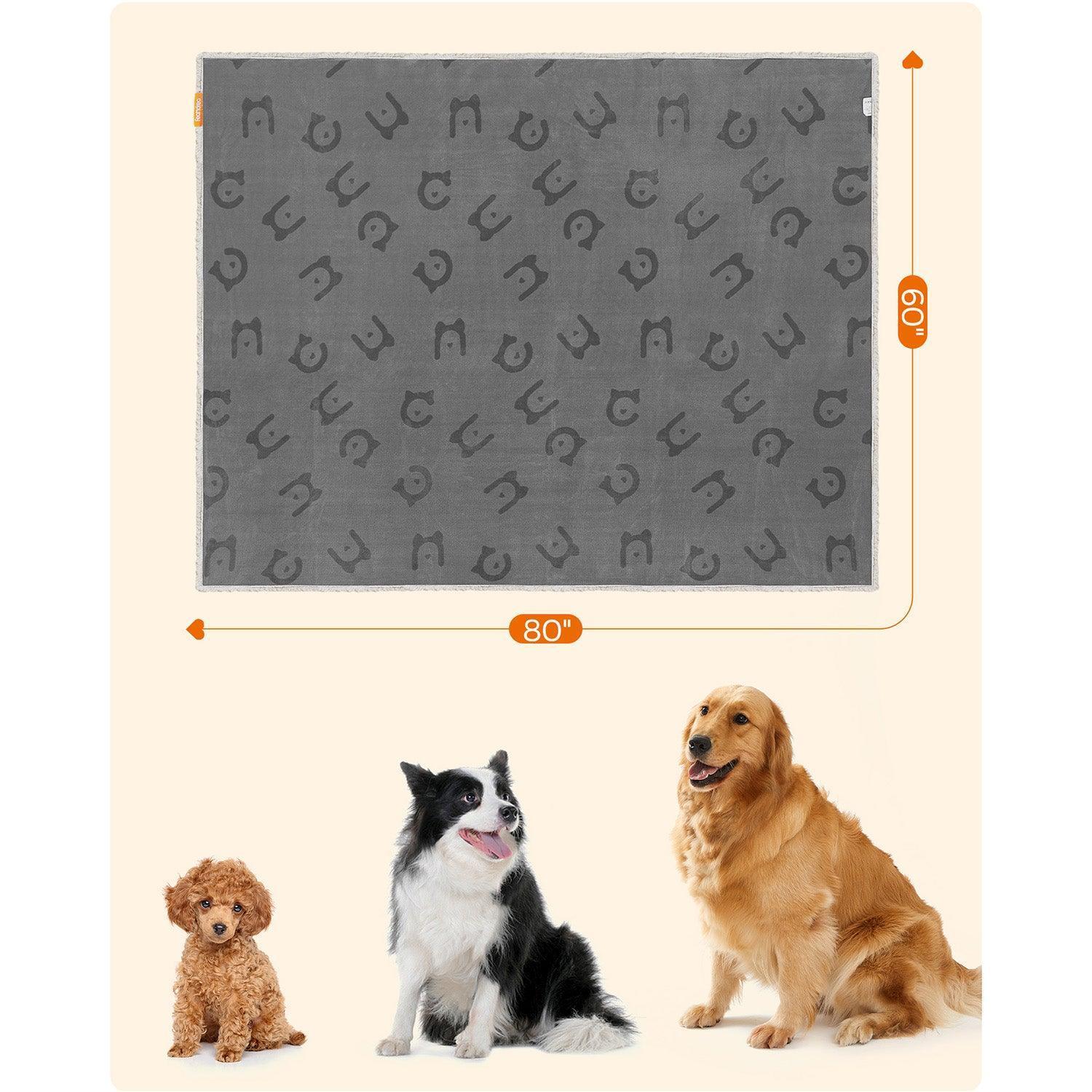Waterproof Dog Blanket, 80 x 60 Inch Gray FredCo