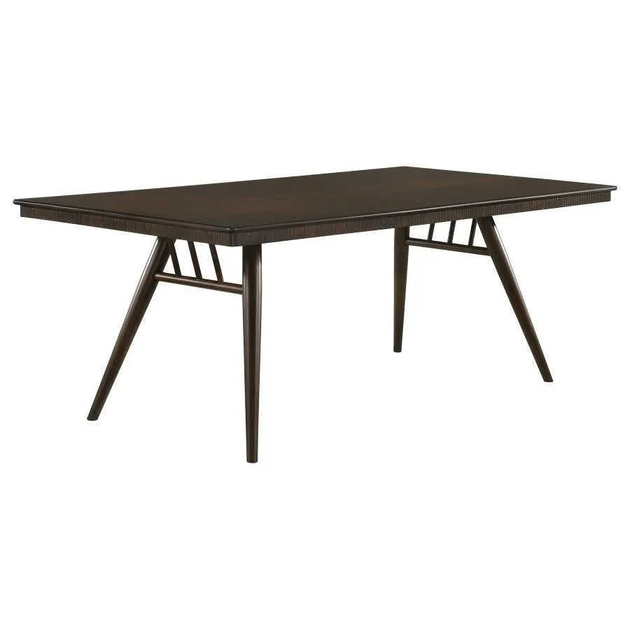 Wes 7-piece Rectangular Dining Set Grey and Dark Walnut 115271-S7 Coaster FredCo