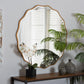 Weston Modern Glam and Luxe Antique Goldleaf Finished Wood Accent Wall Mirror FredCo
