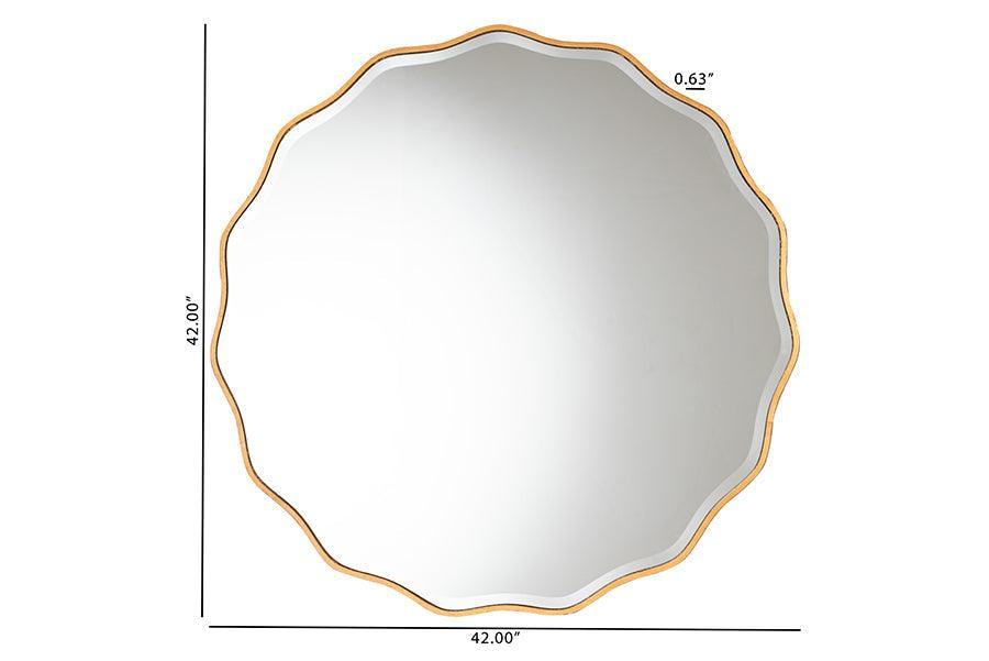 Weston Modern Glam and Luxe Antique Goldleaf Finished Wood Accent Wall Mirror FredCo