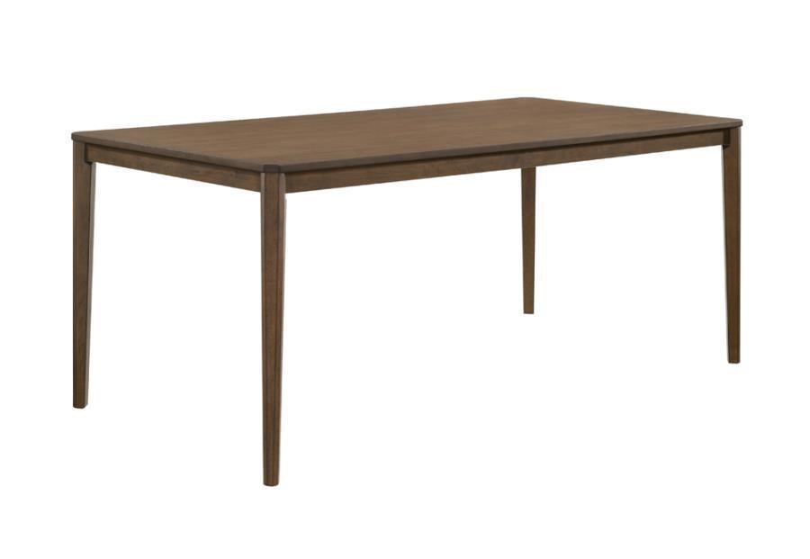 Wethersfield Dining Table with Clipped Corner Medium Walnut 109841 Coaster FredCo