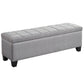 Whi Rectangular Storage Ottoman Grey 402-262Gry FredCo