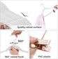 White 24-Pack Velvet Coat Hangers with Movable Clips FredCo