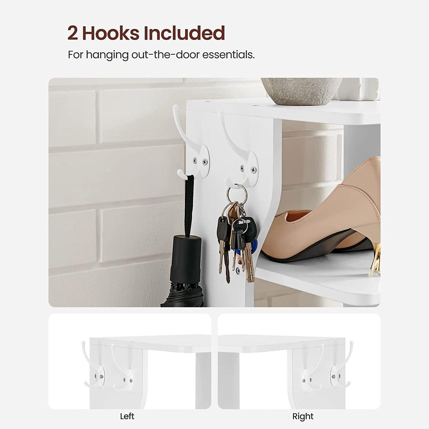 White 6-Tier Slim Shoe Storage Rack FredCo