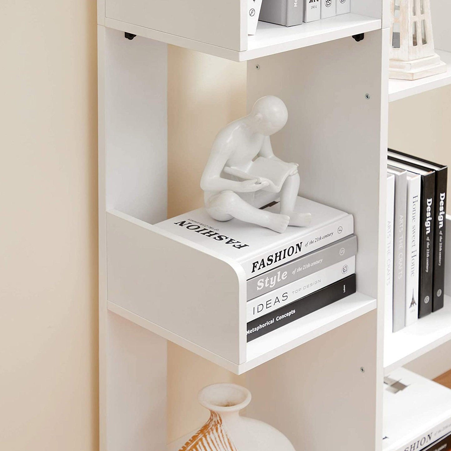 White 8 Shelves Tree-Shaped Bookshelf FredCo