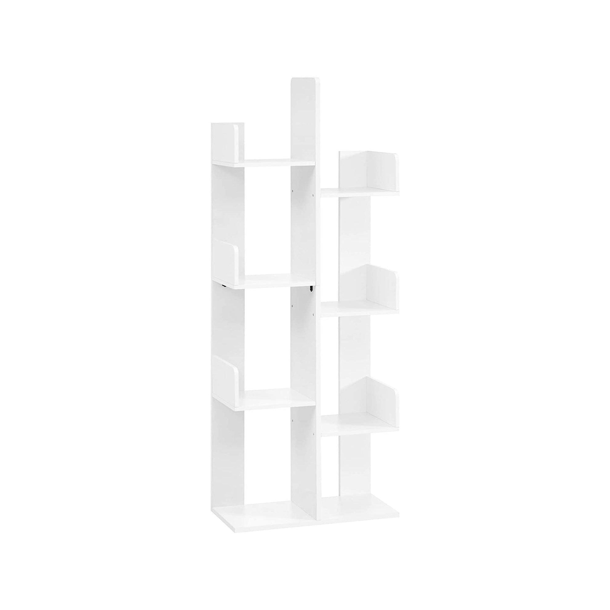 White 8 Shelves Tree-Shaped Bookshelf FredCo