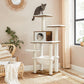 White & Brown Large 21" Cat Tree with Hammock FredCo