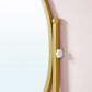 White & Gold Makeup Vanity Set with Oval Mirror FredCo