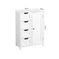 White Bathroom Storage Cabinet, Floor Cabinet FredCo