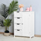 White Bathroom Storage Cabinet, Floor Cabinet FredCo