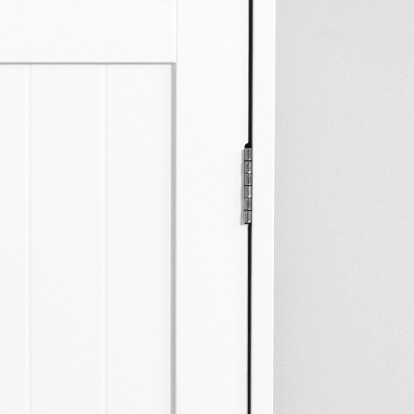 White Bathroom Storage Cabinet, Floor Cabinet FredCo