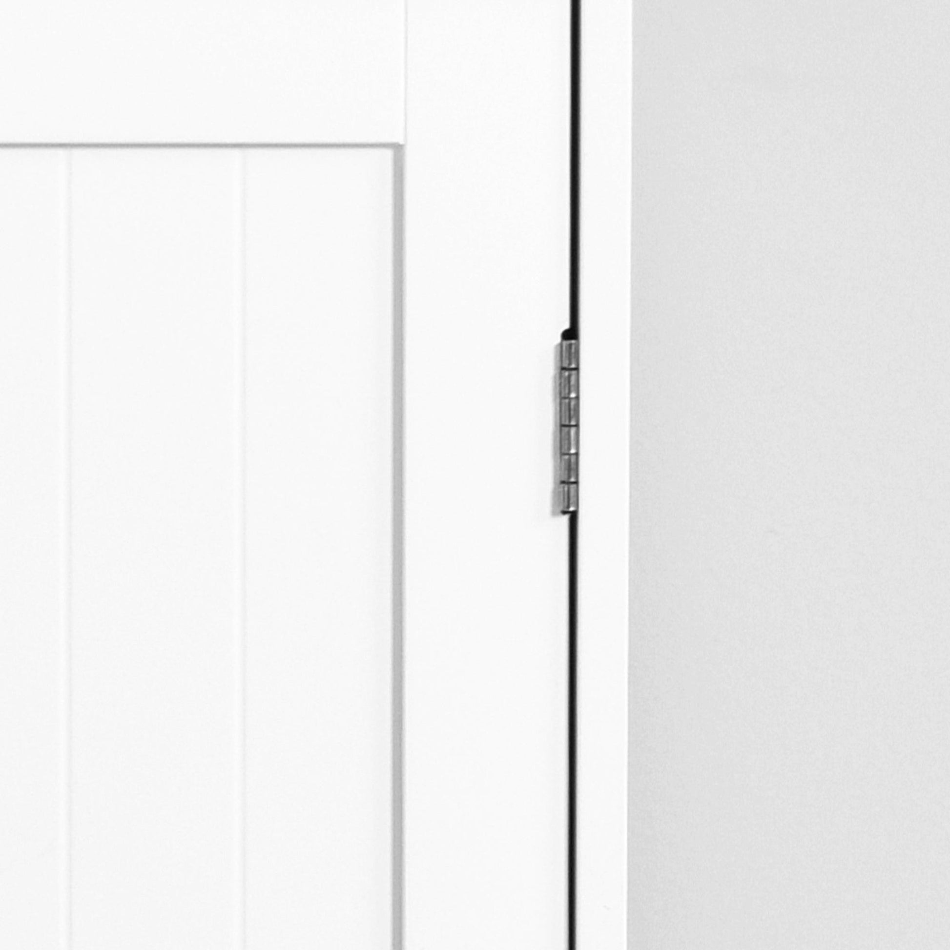 White Bathroom Storage Cabinet, Floor Cabinet FredCo
