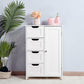 White Bathroom Storage Cabinet, Floor Cabinet FredCo