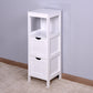 White Cabinet Bathroom Storage Organizer Rack Stand, 2 Drawers FredCo