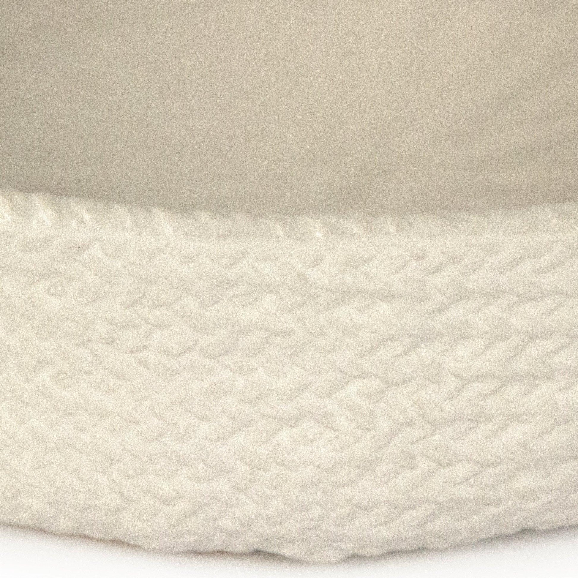 White Cross Weave Bowl Large CB3490-40-R11 FredCo