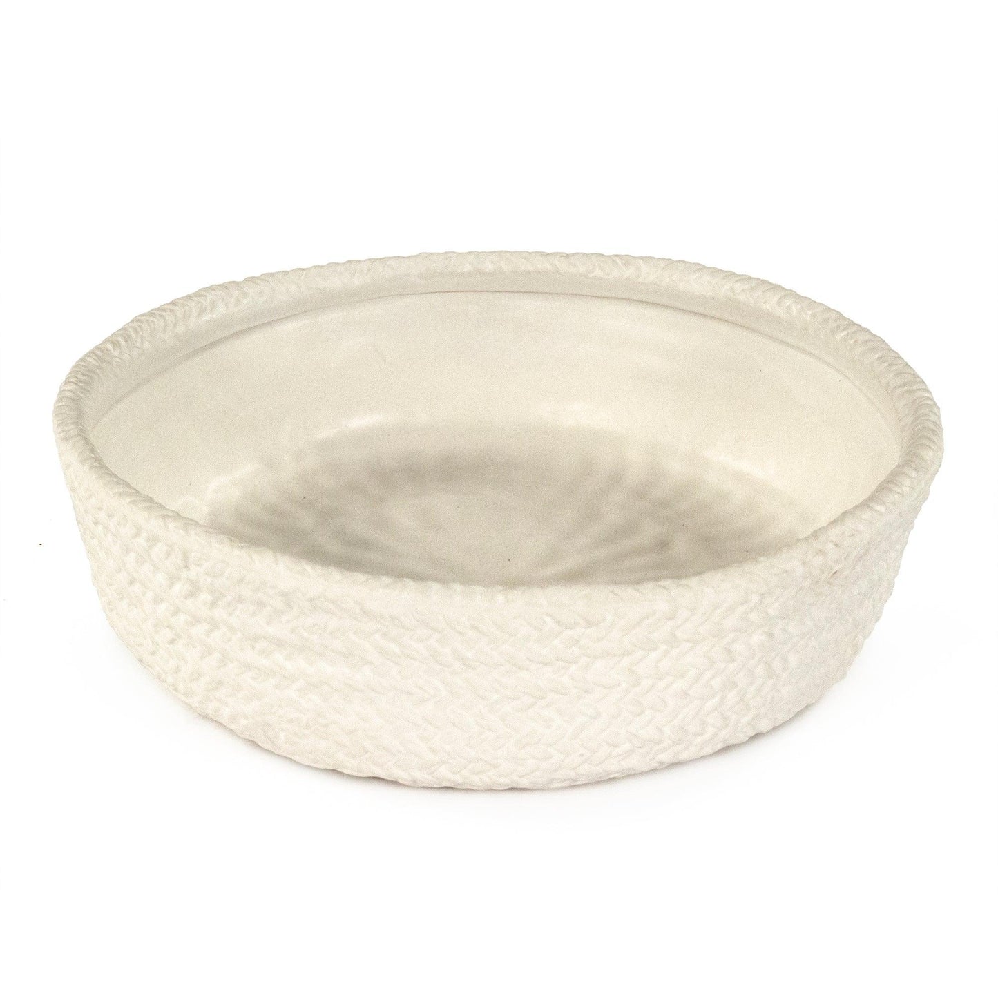 White Cross Weave Deep Dish Large CB3491-30-R11 FredCo