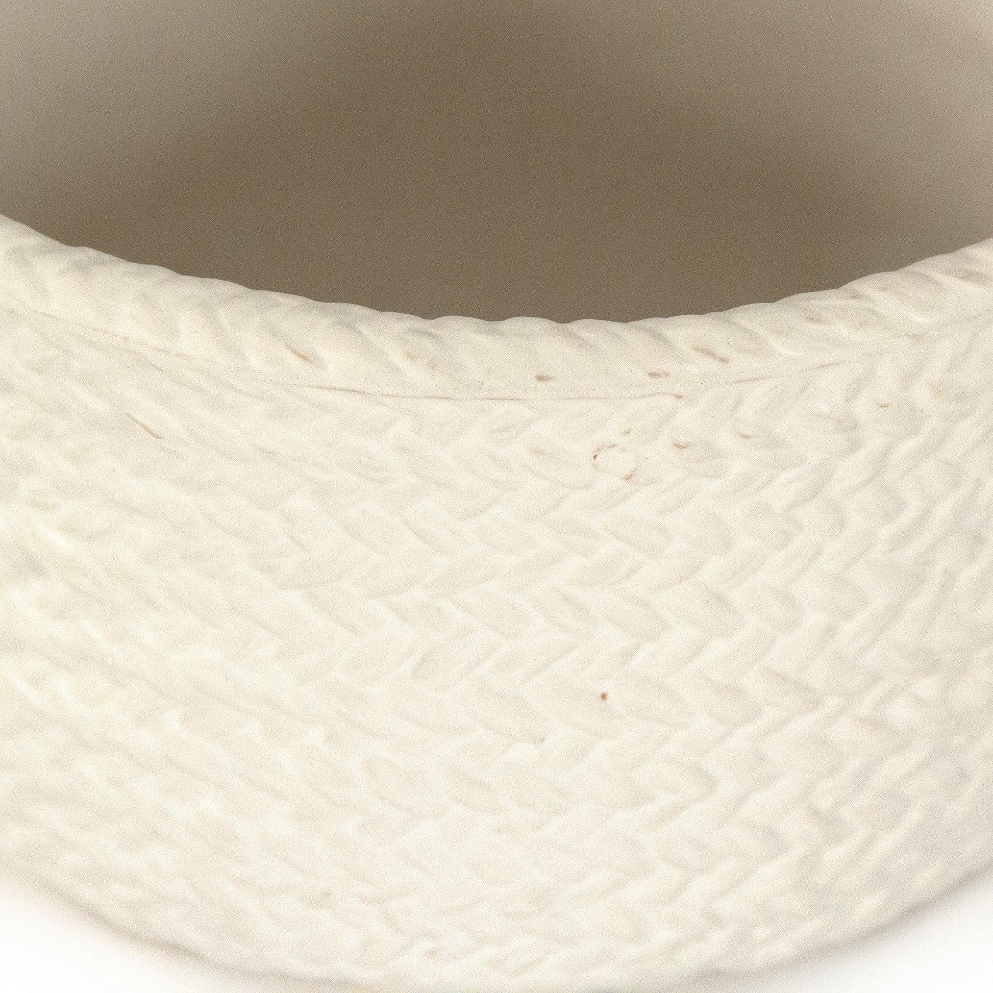 White Cross Weave Deep Dish Small CB3491-20-R11 FredCo