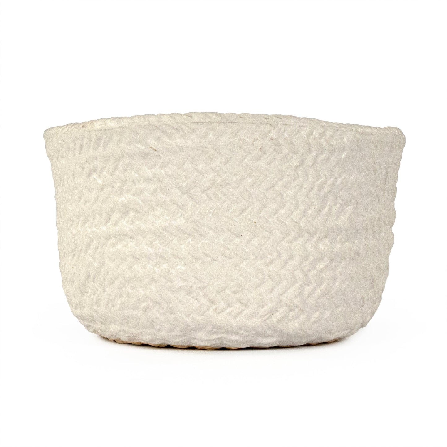 White Cross Weave Deep Dish Small CB3491-20-R11 FredCo
