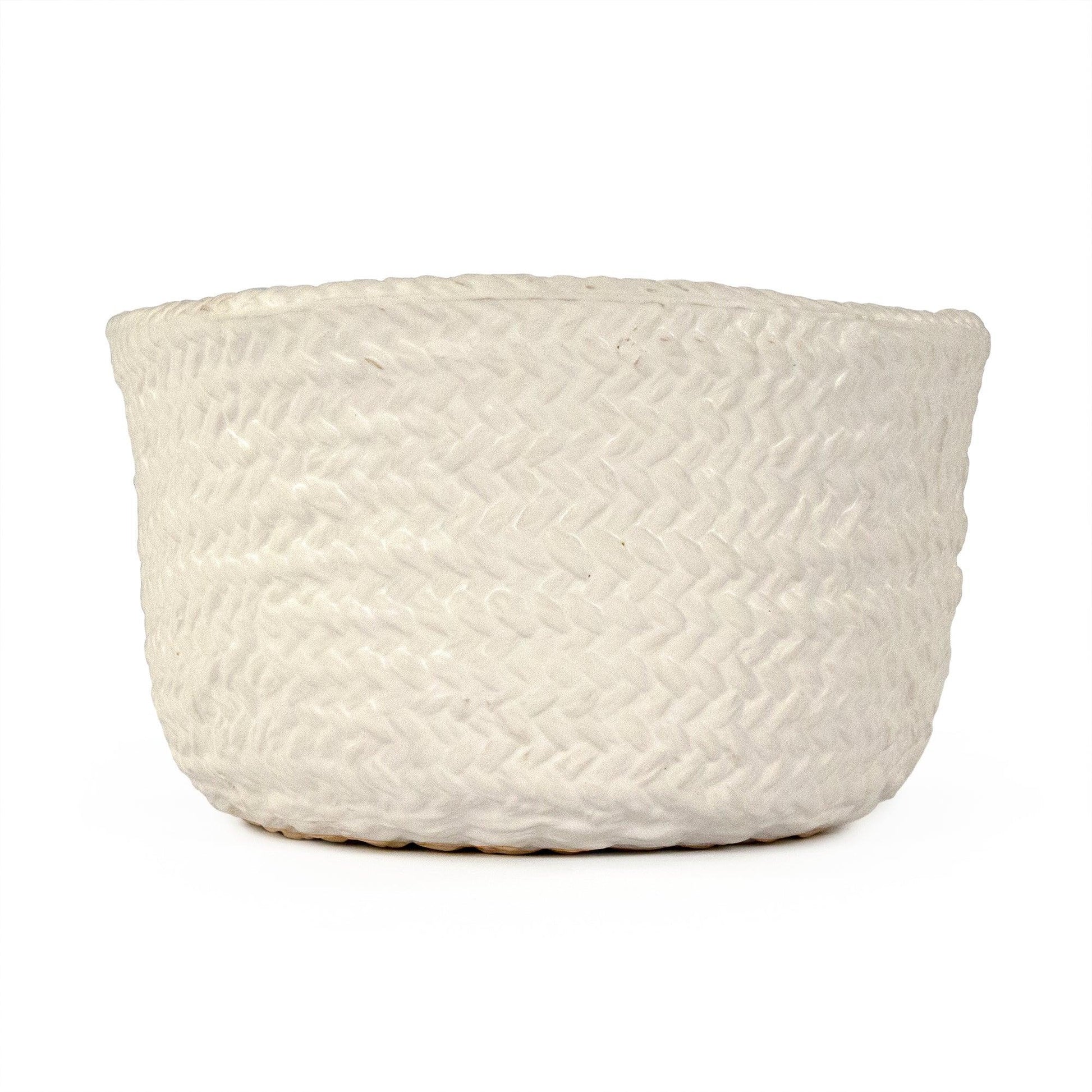 White Cross Weave Deep Dish Small CB3491-20-R11 FredCo