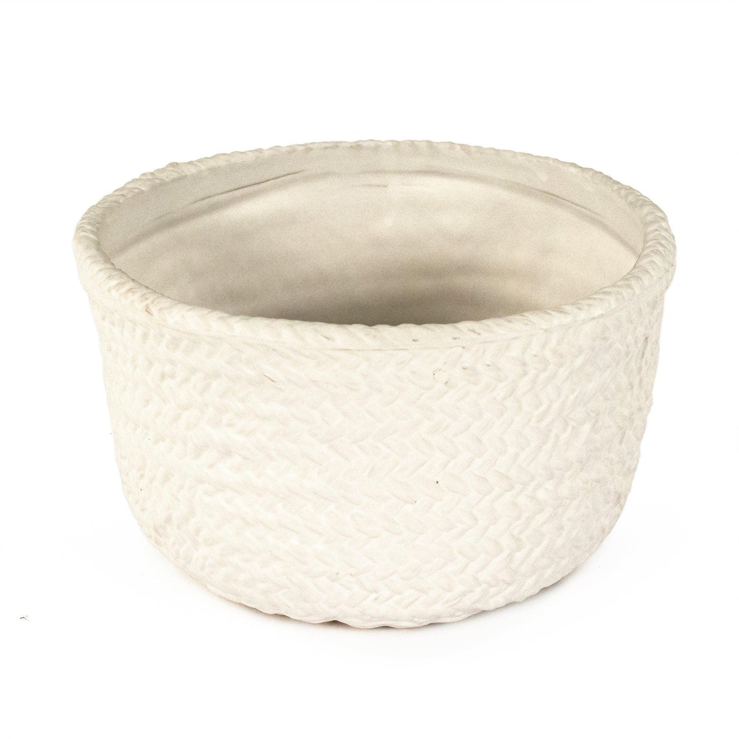 White Cross Weave Deep Dish Small CB3491-20-R11 FredCo