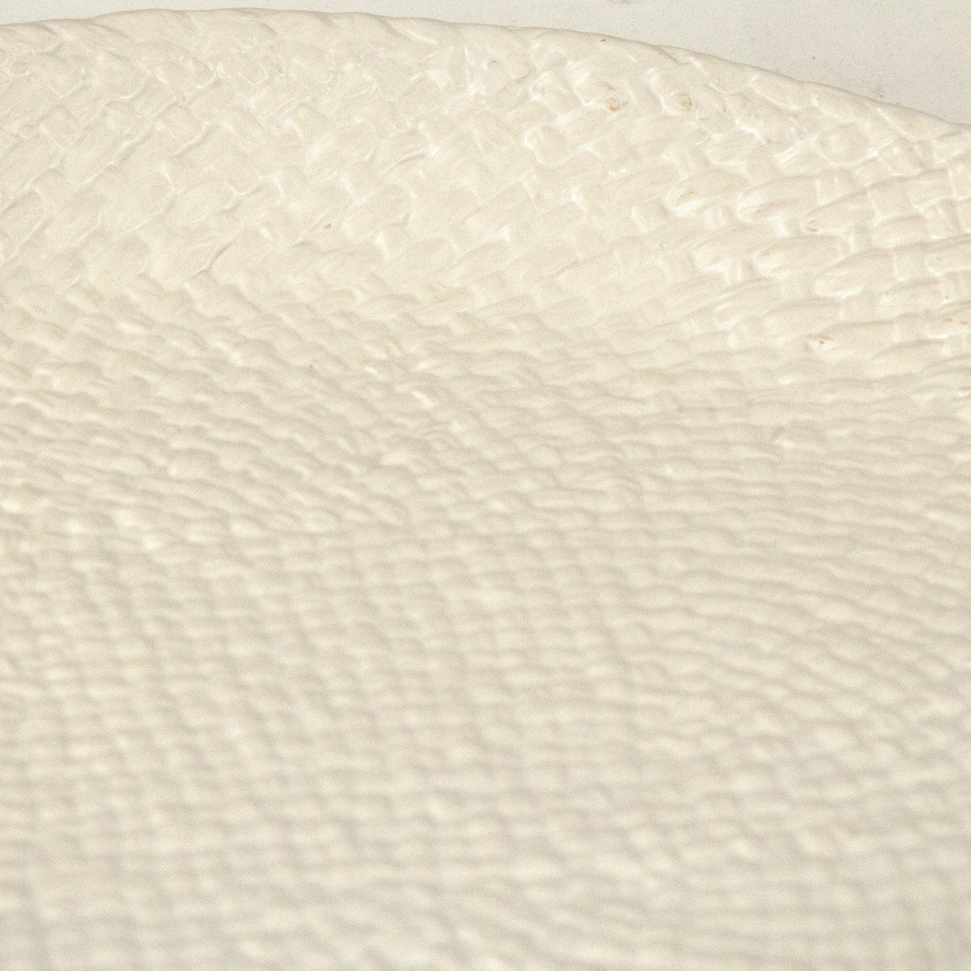 White Cross Weave Platter Medium CB3492-34-R11 FredCo