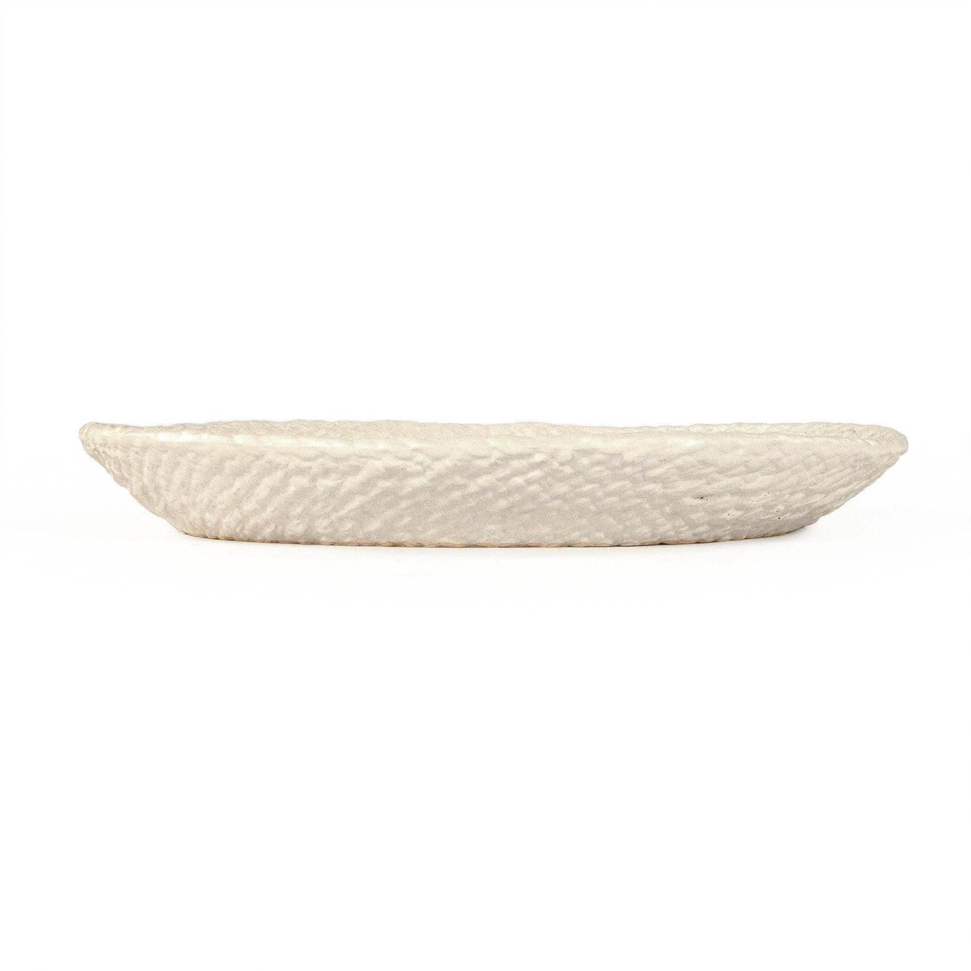 White Cross Weave Platter Medium CB3492-34-R11 FredCo