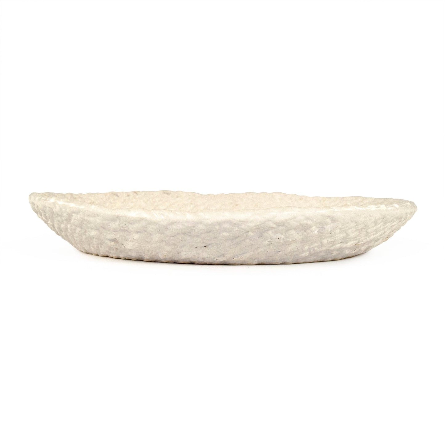 White Cross Weave Platter Small CB3492-27-R11 FredCo