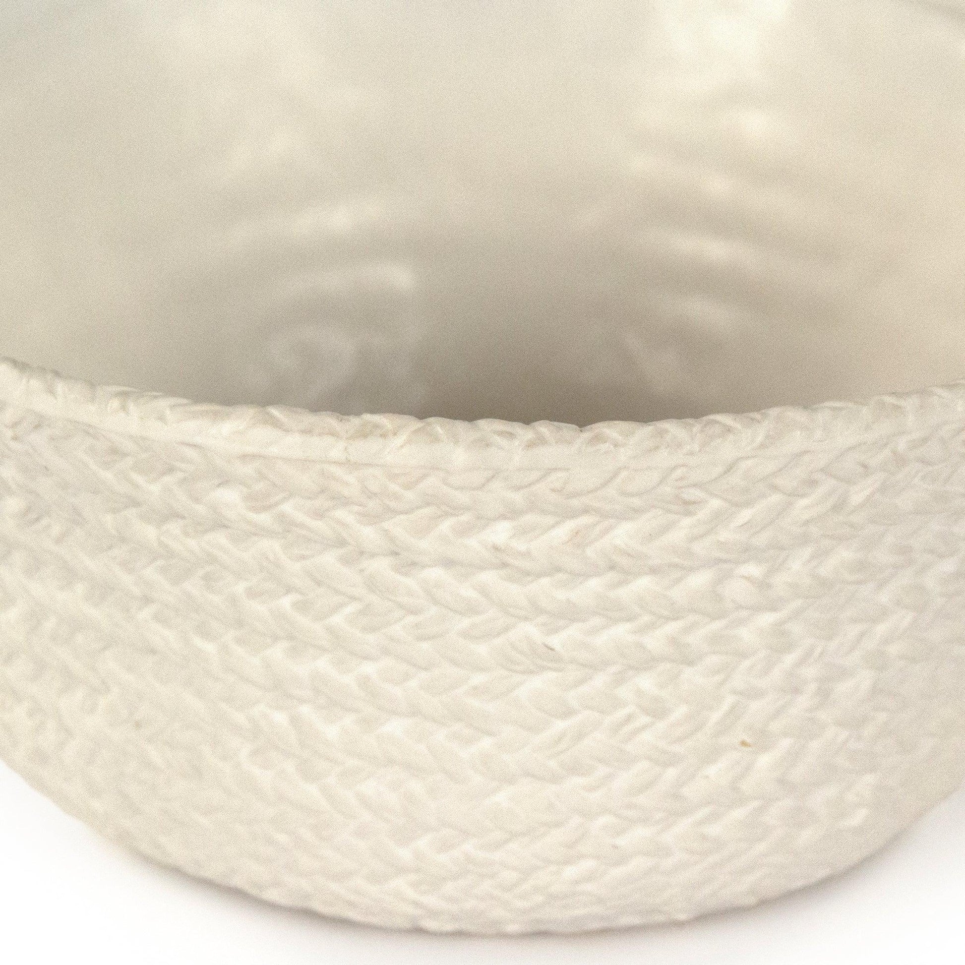 White Cross Weave Vase Large CB3493-26-R11 FredCo