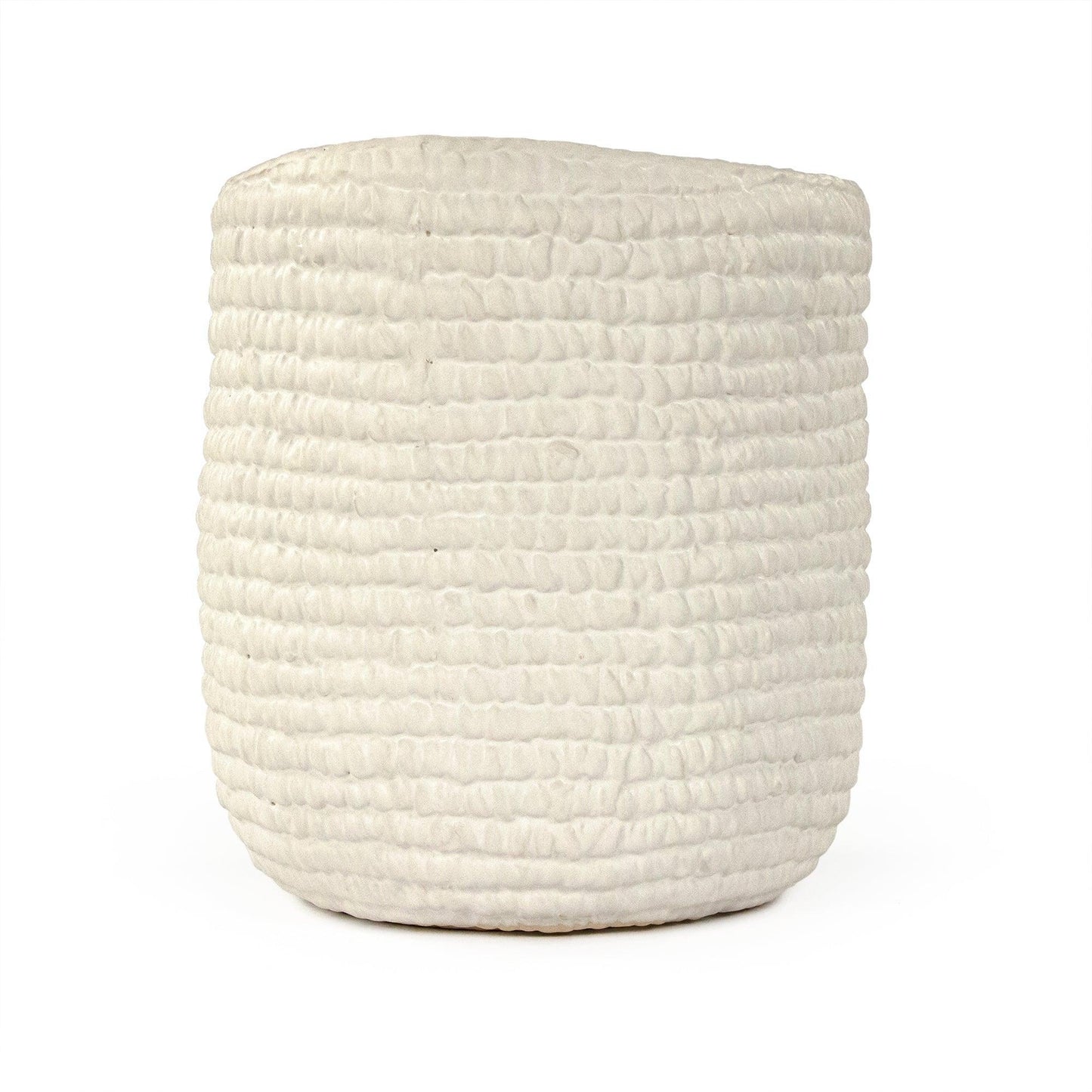 White Cross Weave Vase Small CB3493-20-R11 FredCo