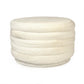 White Faux Fur Ottoman GH005-RW FredCo