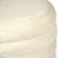 White Faux Fur Ottoman GH005-RW FredCo