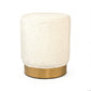 White Faux Fur Stool GH001-RW FredCo