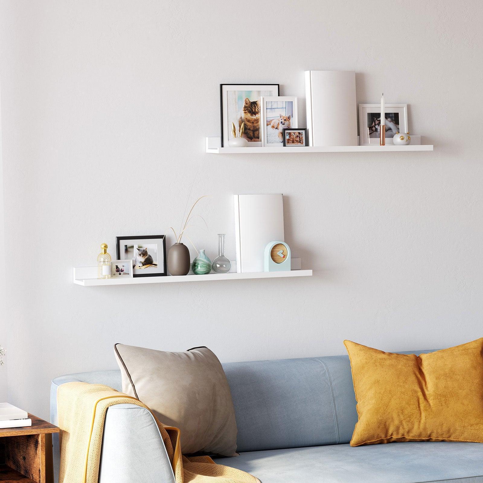 White Floating Shelves Set of 2 FredCo
