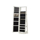 White Free-Standing Swivel Jewelry Armoire FredCo