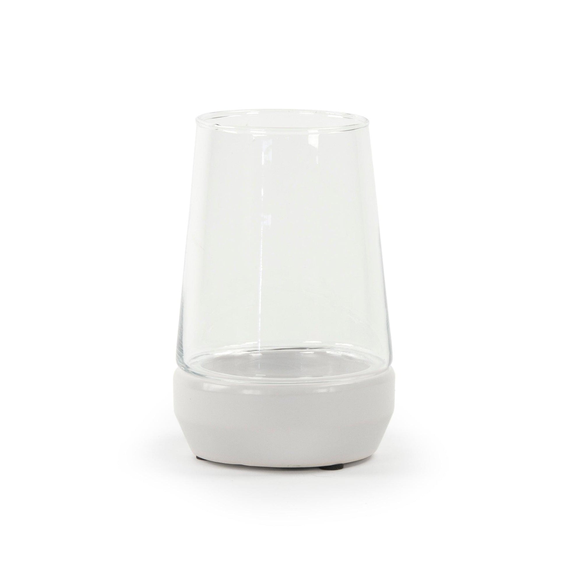 White Hurricane Vase(7283S A579) FredCo