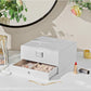 White Jewelry Organizer with Removable Tray FredCo
