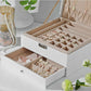 White Jewelry Organizer with Removable Tray FredCo